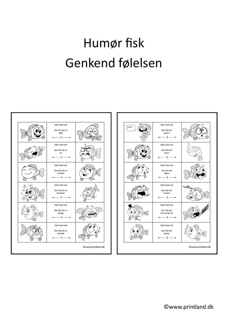 a20. sæt følelser humørfisk