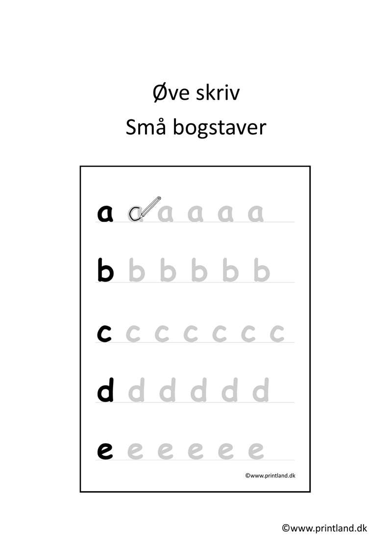 a16. forside små bogstaver