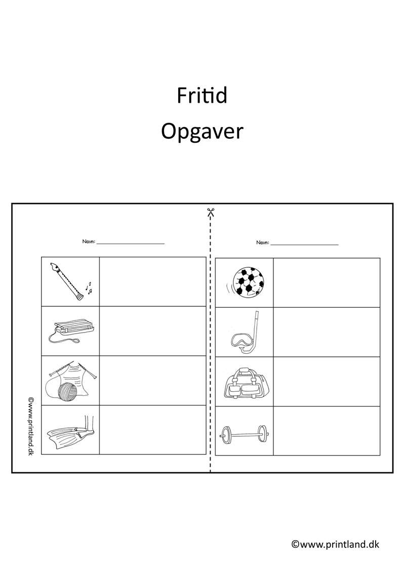 a13. forside fritid opgaver