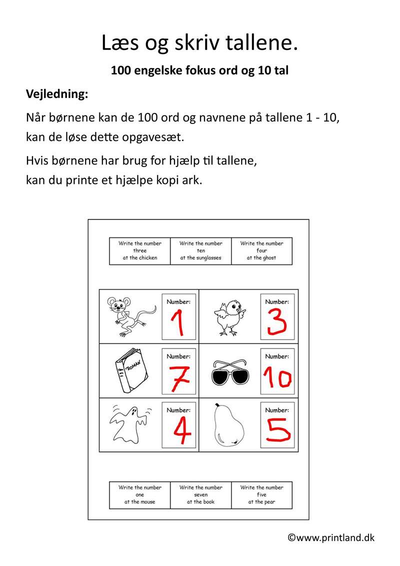 a10. læs og skriv tallene