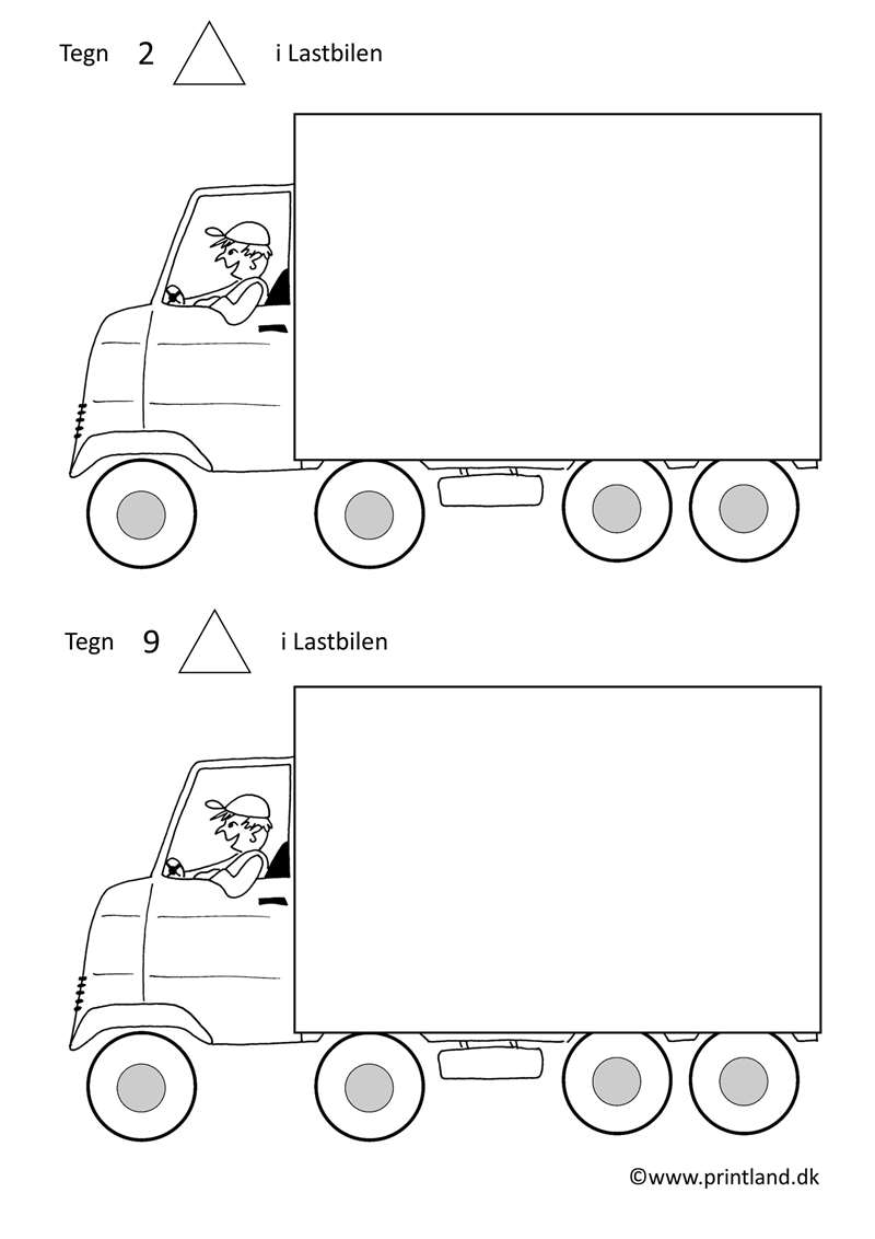 b11. trekanter i lastbilen små