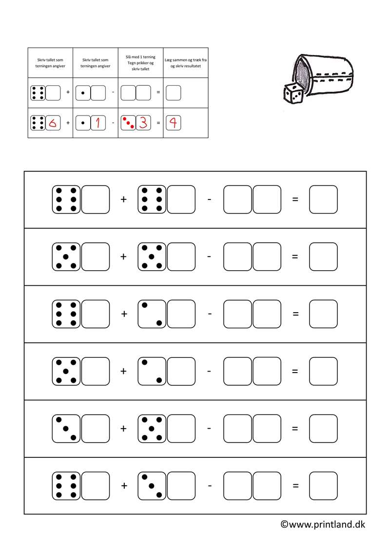 a30. plus og minus terninger
