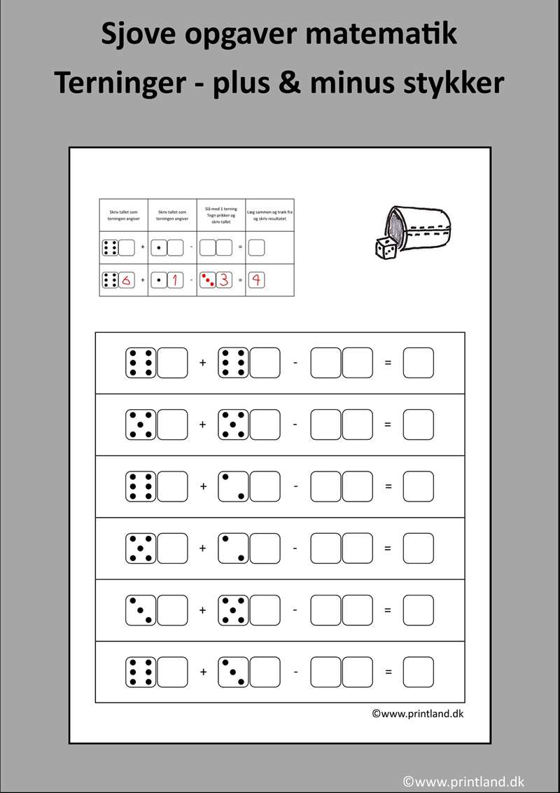 a12. terninger plus og minus