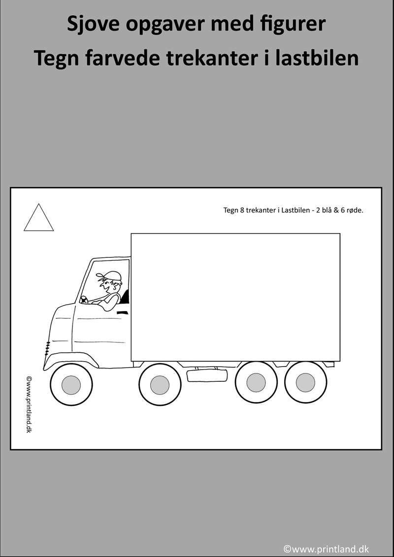 a21. tegn farvede trekanter i lastbilen