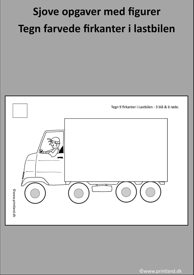 a22. tegn farvede firkanter i lastbilen