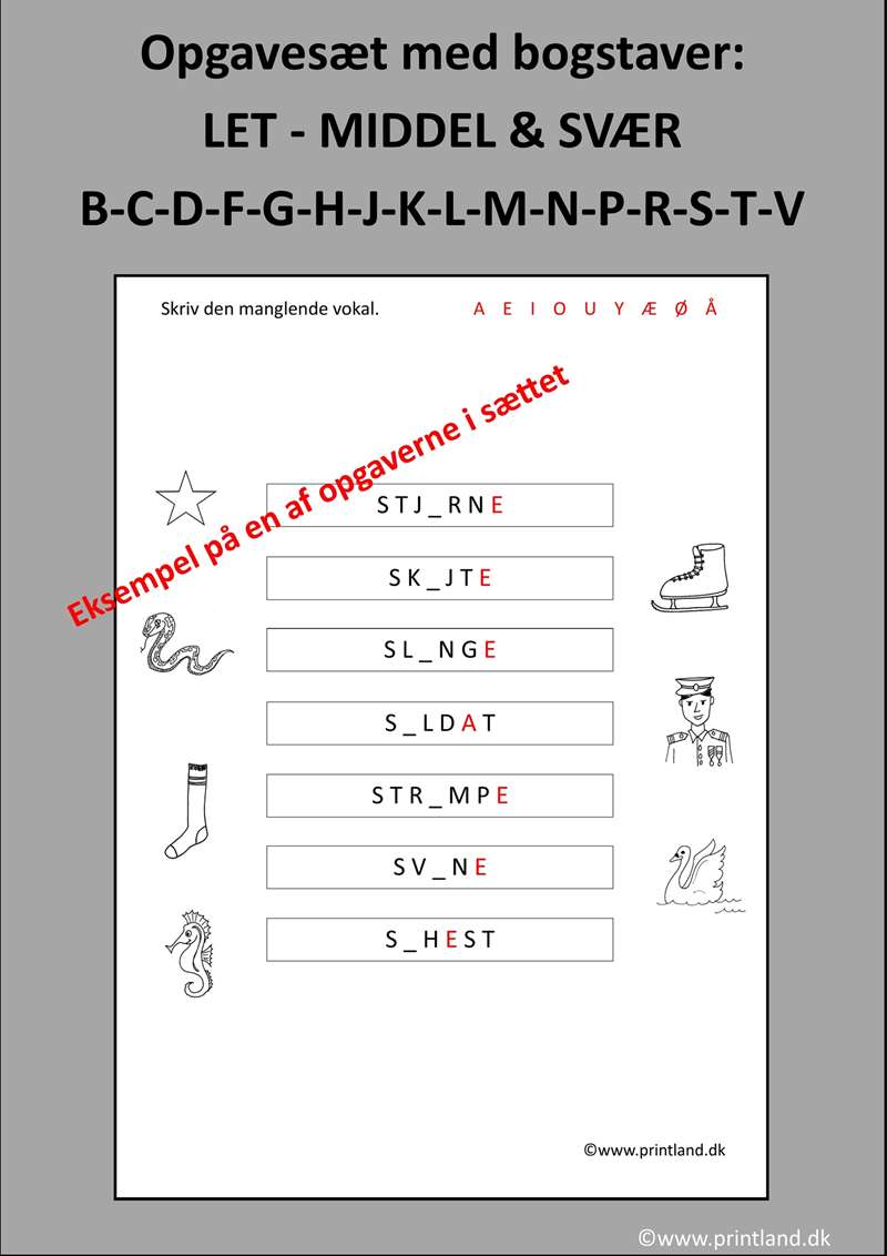 a10. opgavesæt bogstaver