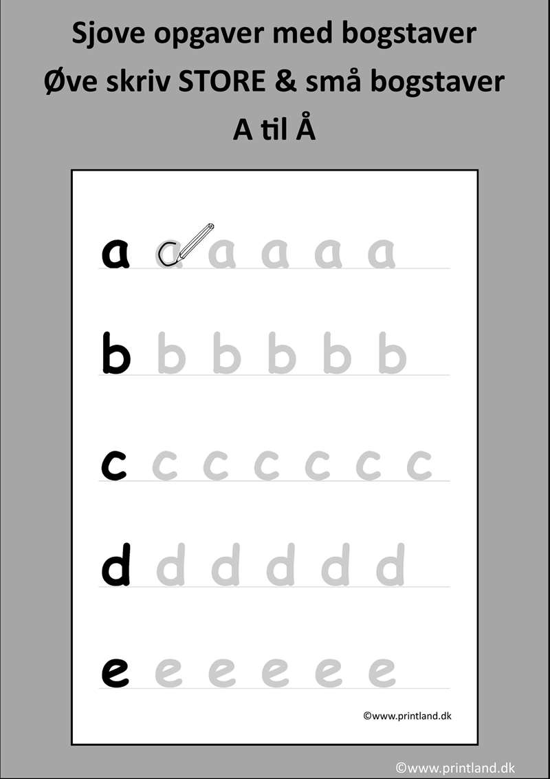 a11. øve skriv store og små bogstaver