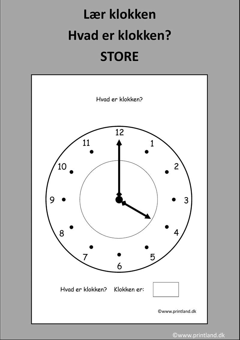 a16. hvad er klokken store