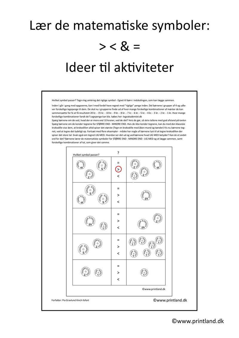 s13. forside lig med større ell mindre penge