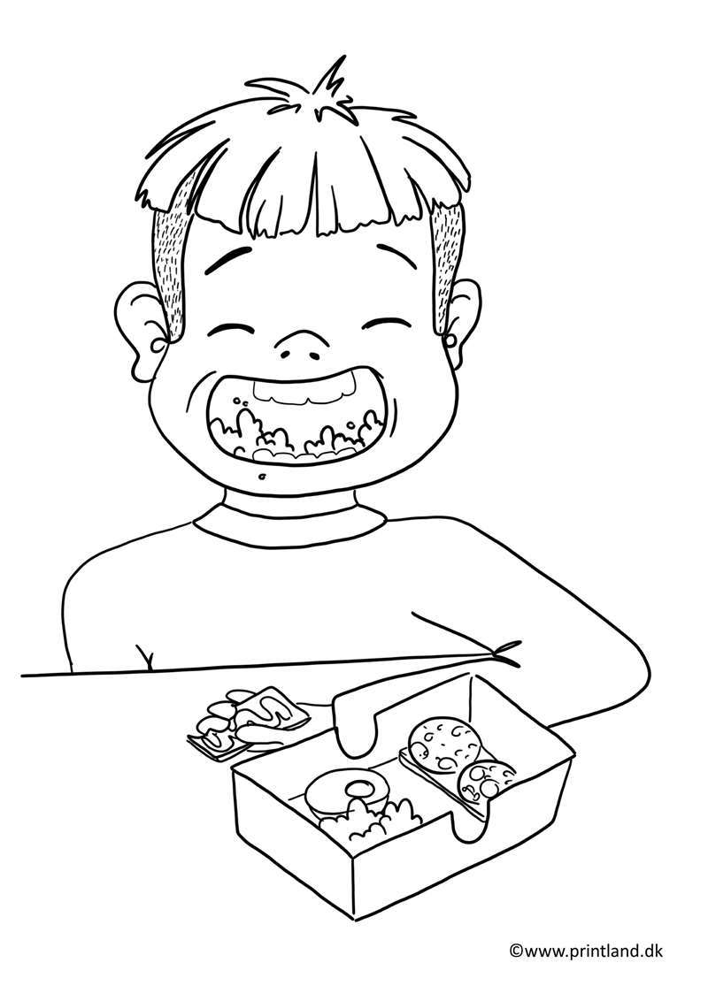 a23. barn spiser sin madpakke