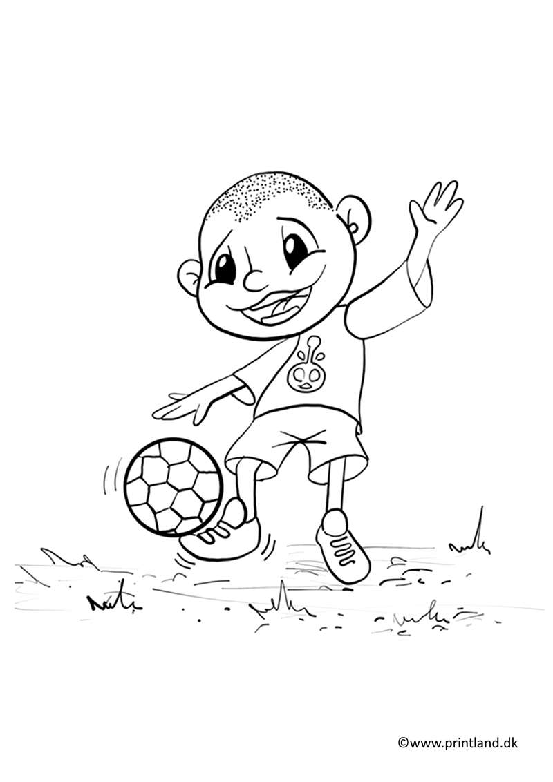 a47. barn spiller fodbold