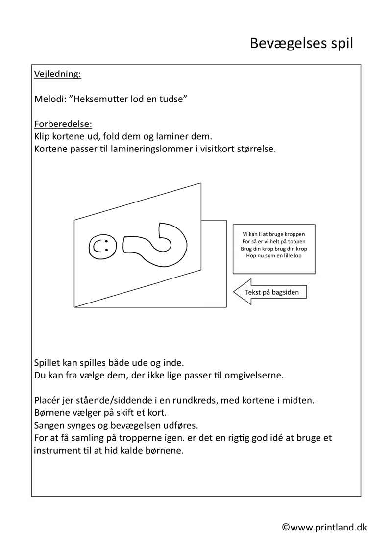 a10. forside vejl bevægelses spil