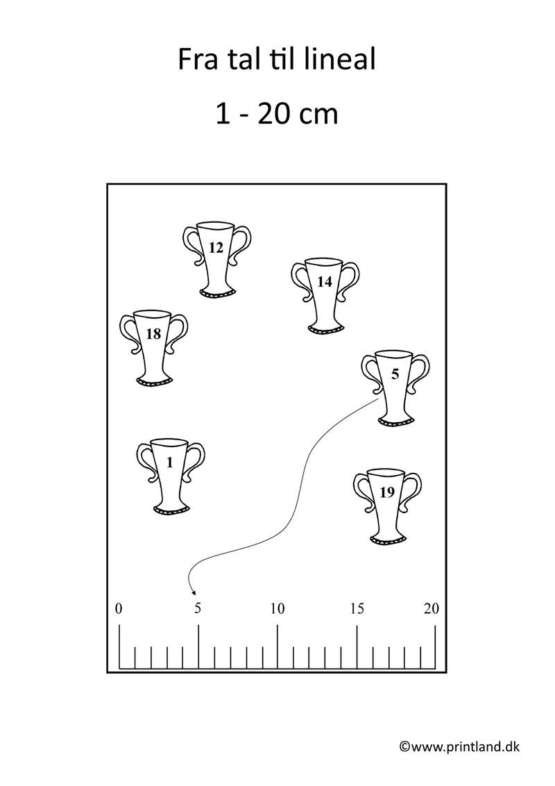 a11. forside fra tal til lineal 1 til 20