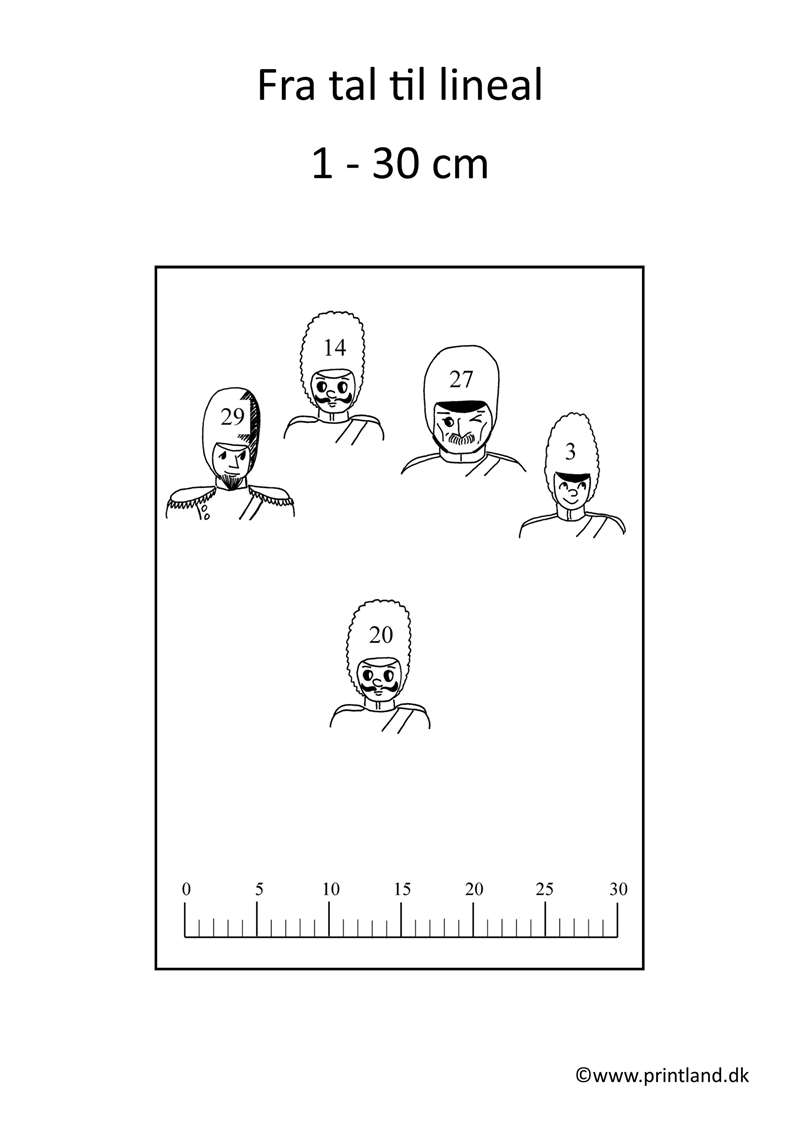 a12. forside fra tal til lineal 1 til 30