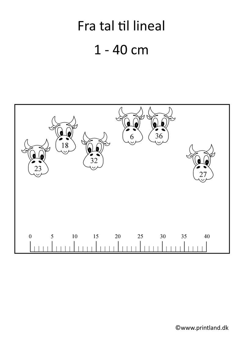 a13. forside tal  lineal 1 til 40