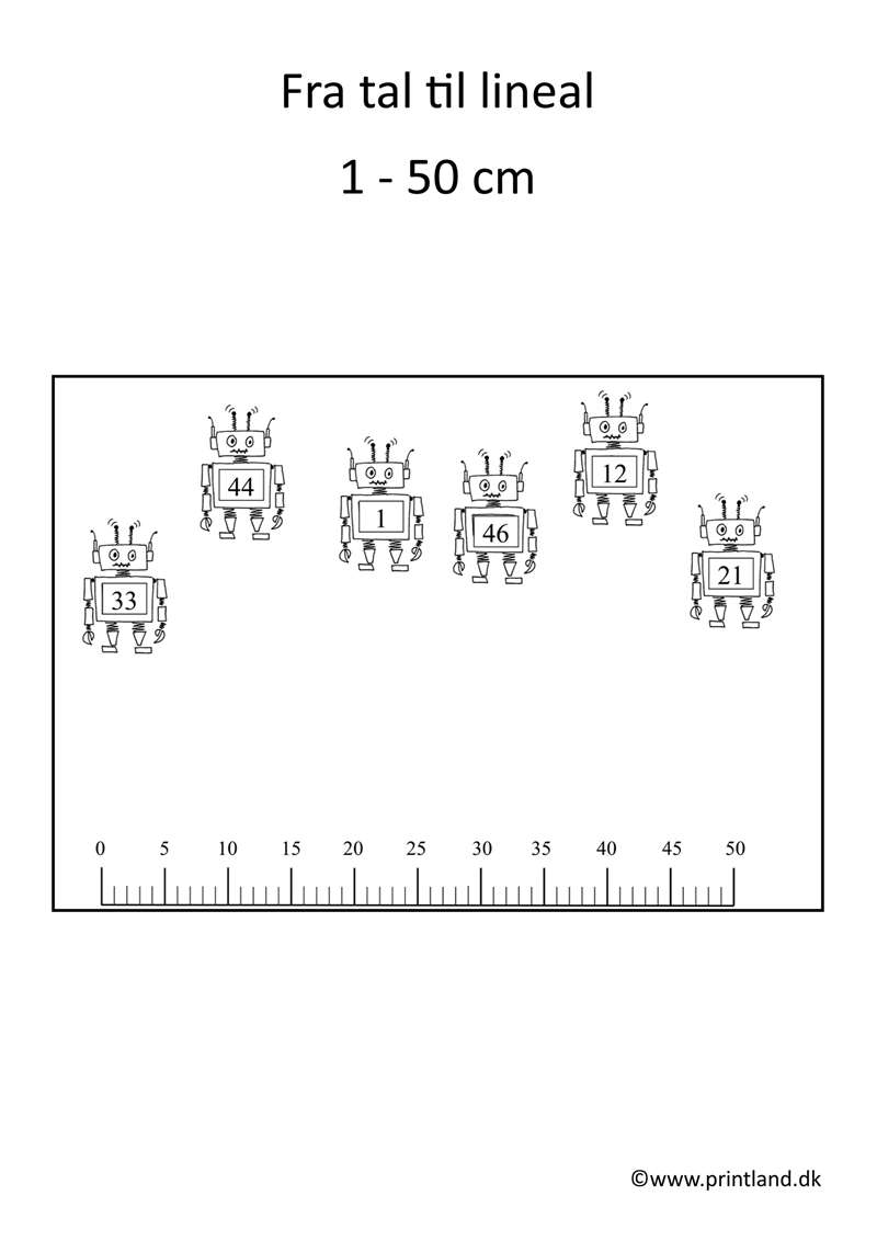 a14. forside tal lineal 1 til 50